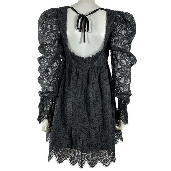 Lovers And Friends 'Chiara' Black Nylon Mini Dress Size M - Picture 3 of 4